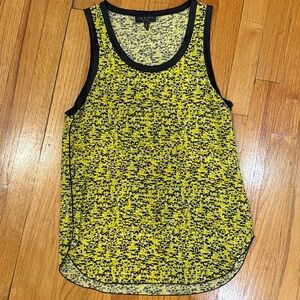 Rag & Bone yellow silk tank top, size S